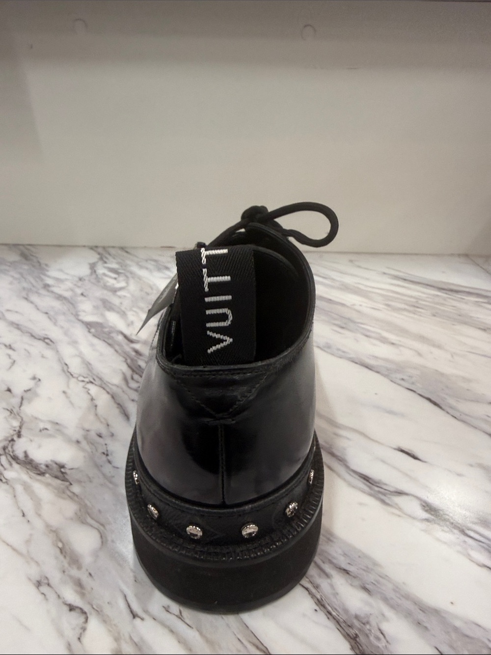 Louis Vuitton Men’s Black Leather Lace-Up Derby Shoe - Picture 6 of 11